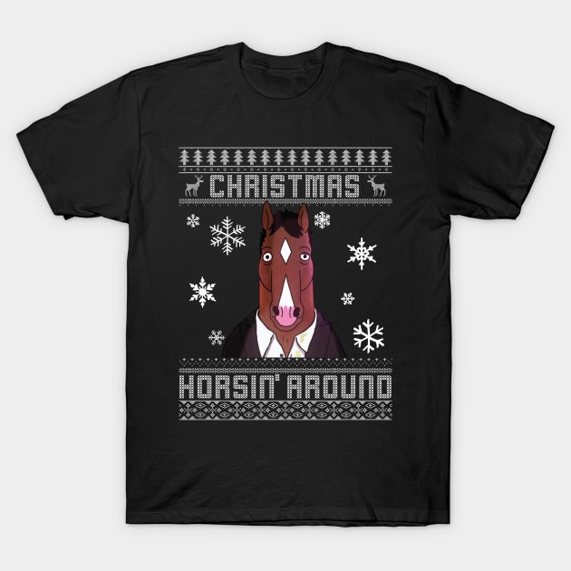 Horsin' Around Bojack Christmas Speacial T-Shirt by Bevatron